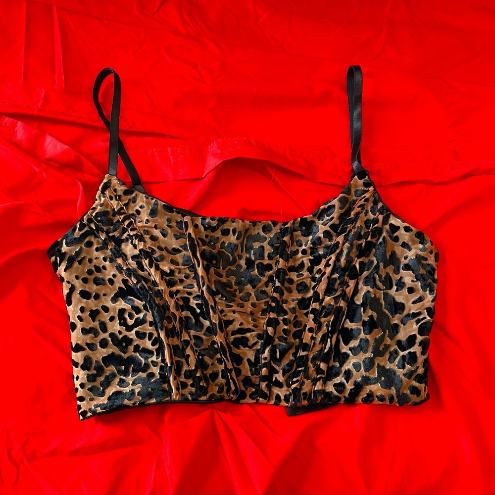 Cheetah Corset Crop Top